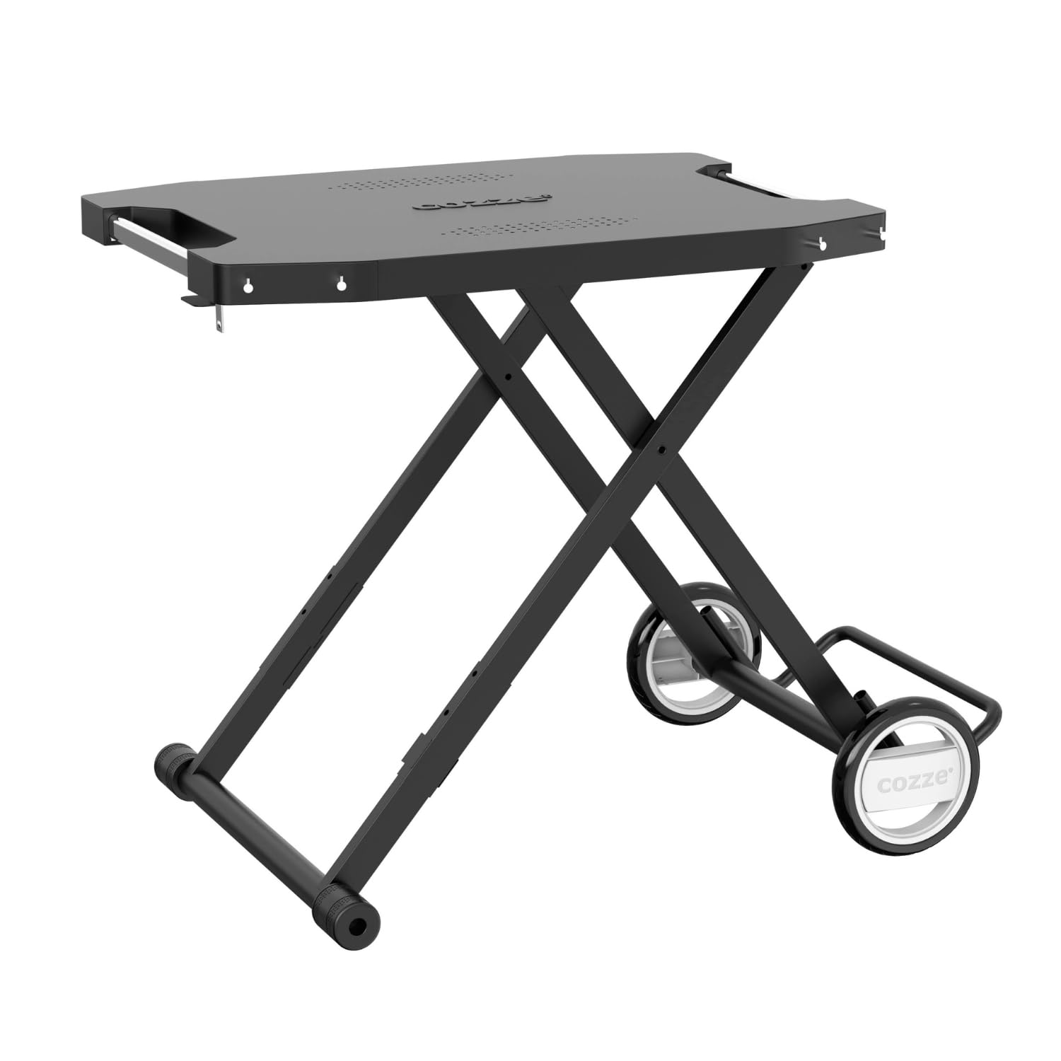 cozze-beistelltisch-mit-rollen-klappbar-schwarz-50-kg image 4