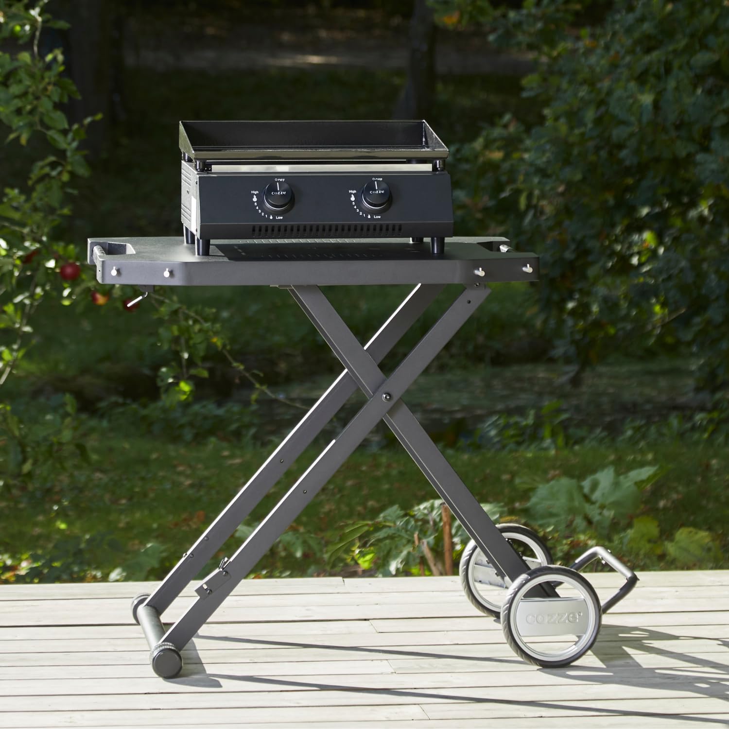 cozze-beistelltisch-mit-rollen-klappbar-schwarz-50-kg image 2