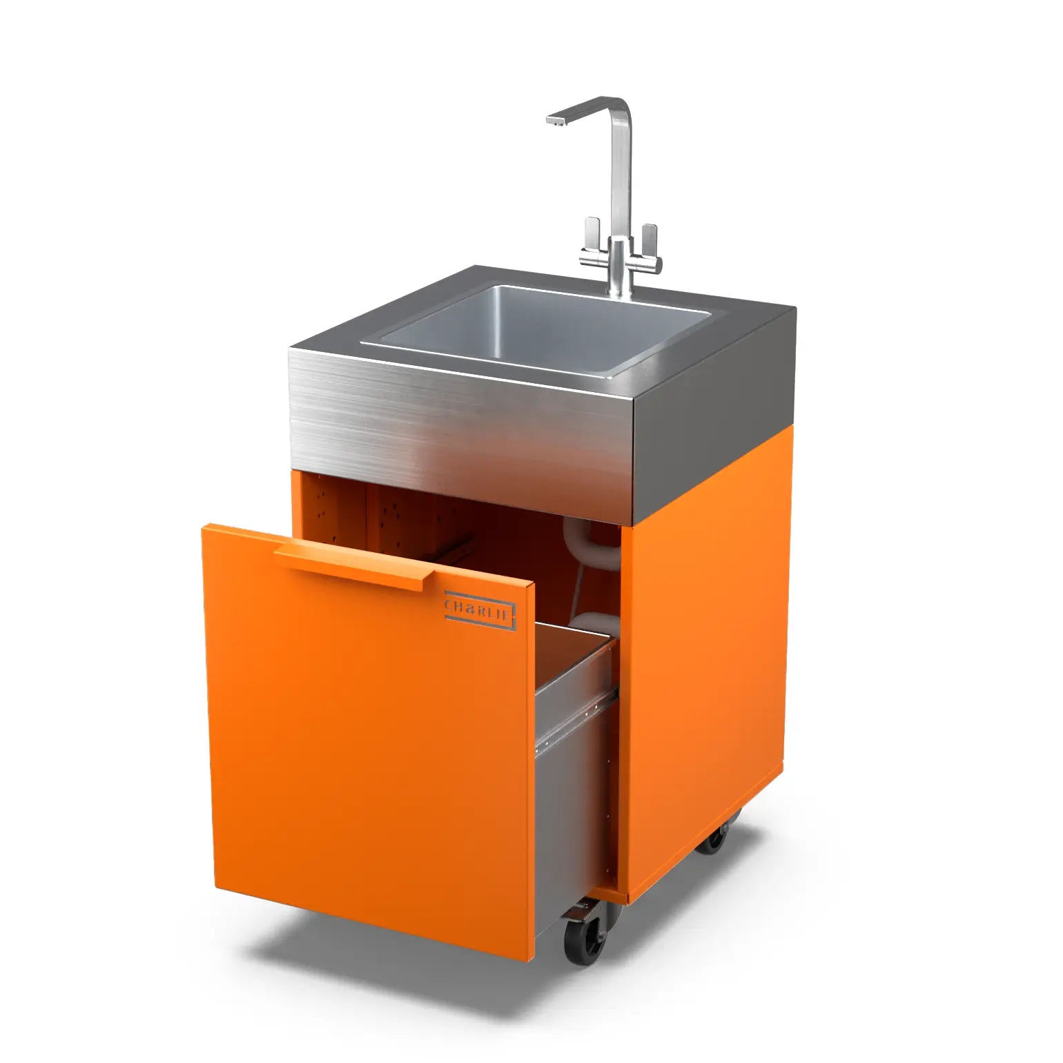 charlie-oven-sp-lenschrank-edelstahl-saffron-mit-schublade image 2