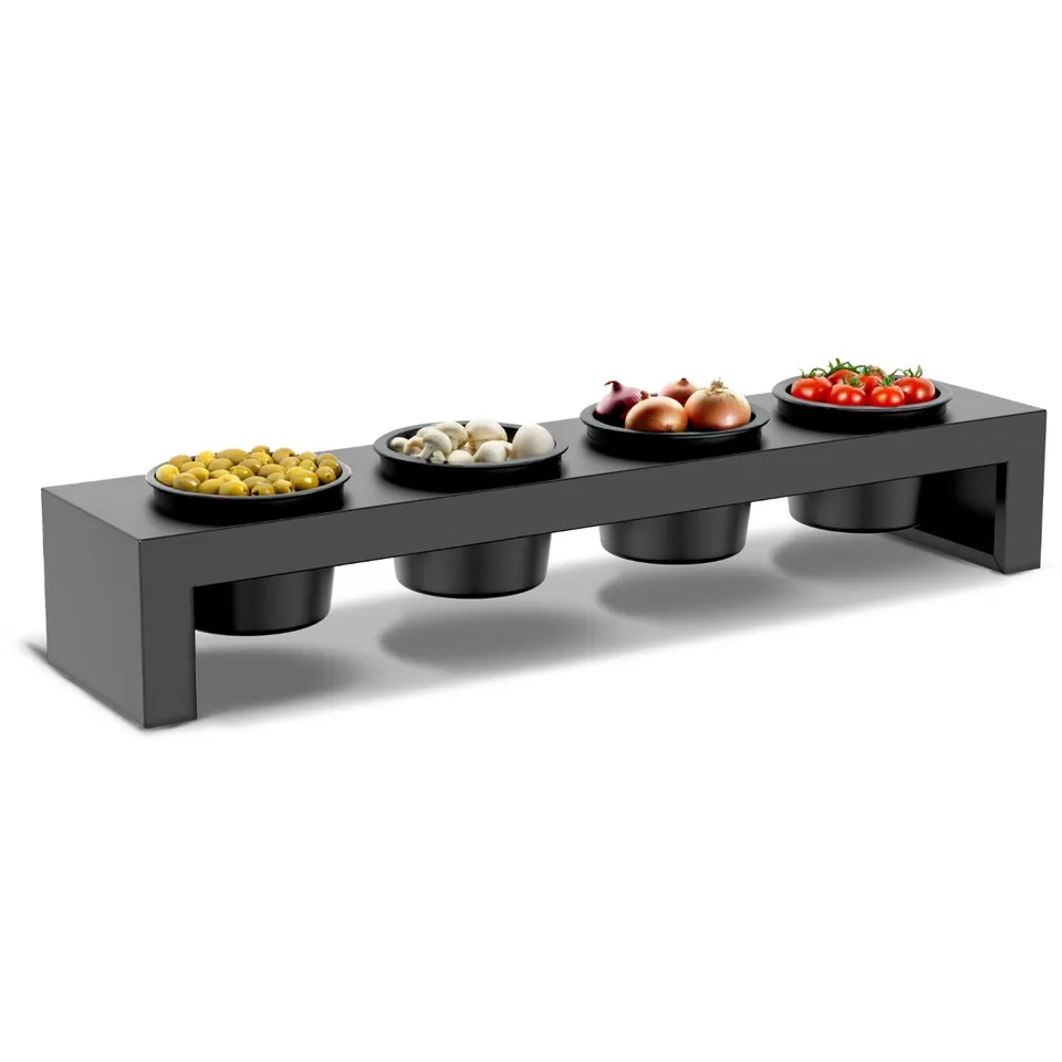 cozze-topping-station-pizza-grill-4-schalen-schwarz image 1