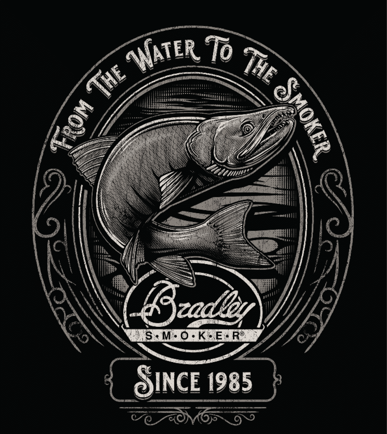 bradley-smoker-salmon-t-shirt-schwarz-l-aus-baumwolle image 2