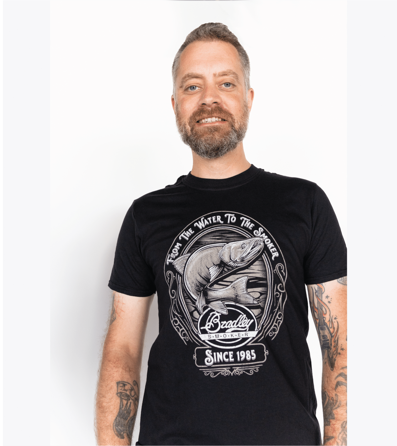 bradley-smoker-salmon-t-shirt-schwarz-l-aus-baumwolle image 7