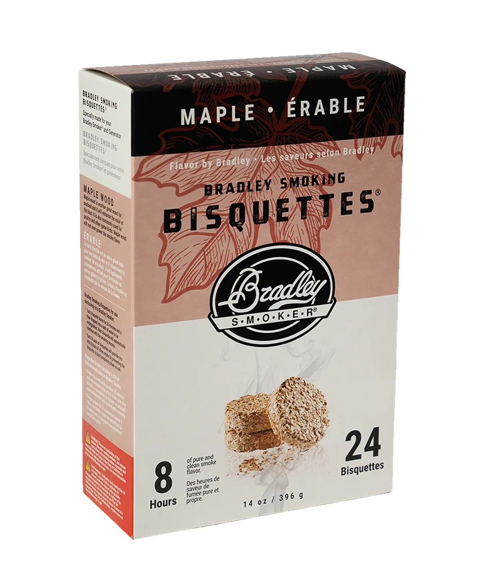 bradley-smoker-maple-bisquettes-r-ucherbriketts-24-st-ck-mild image 1