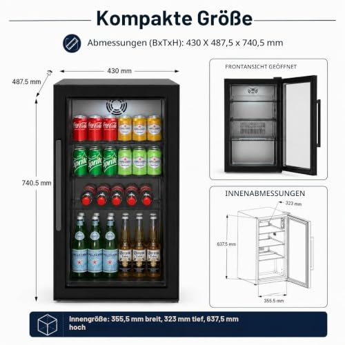cozze-elements-getr-nkek-hlschrank-63-l-kompressor-3-10-c-glast-r image 8