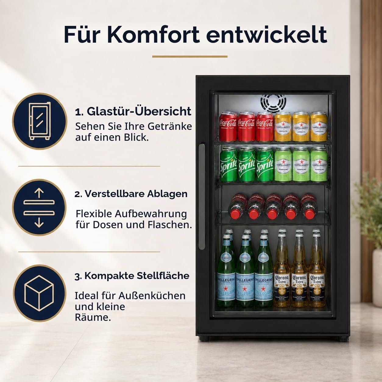 cozze-elements-getr-nkek-hlschrank-63-l-kompressor-3-10-c-glast-r image 4