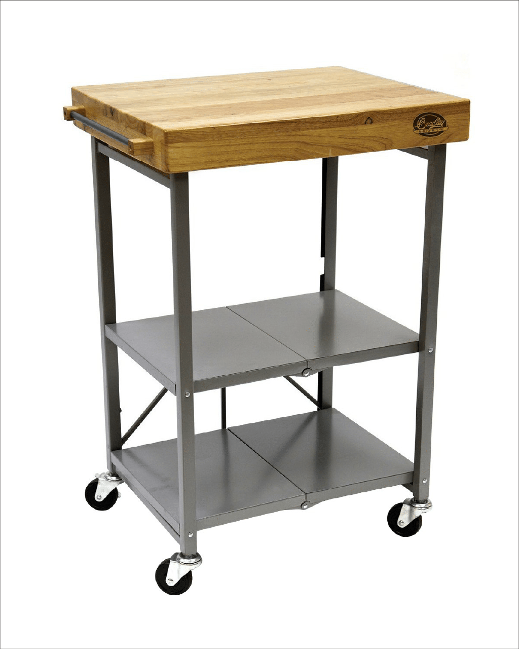 bradley-smoker-k-chenwagen-klappbar-holzplatte-grau image 2