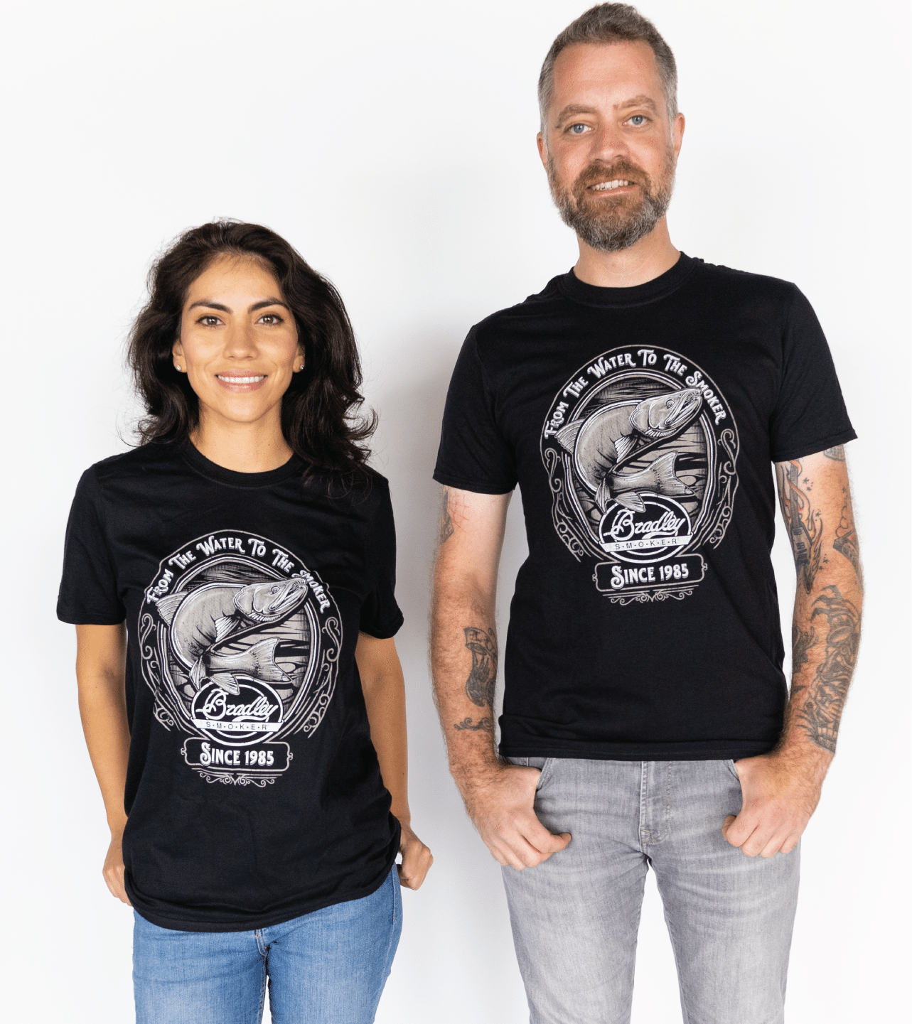bradley-smoker-salmon-t-shirt-schwarz-l-aus-baumwolle image 5