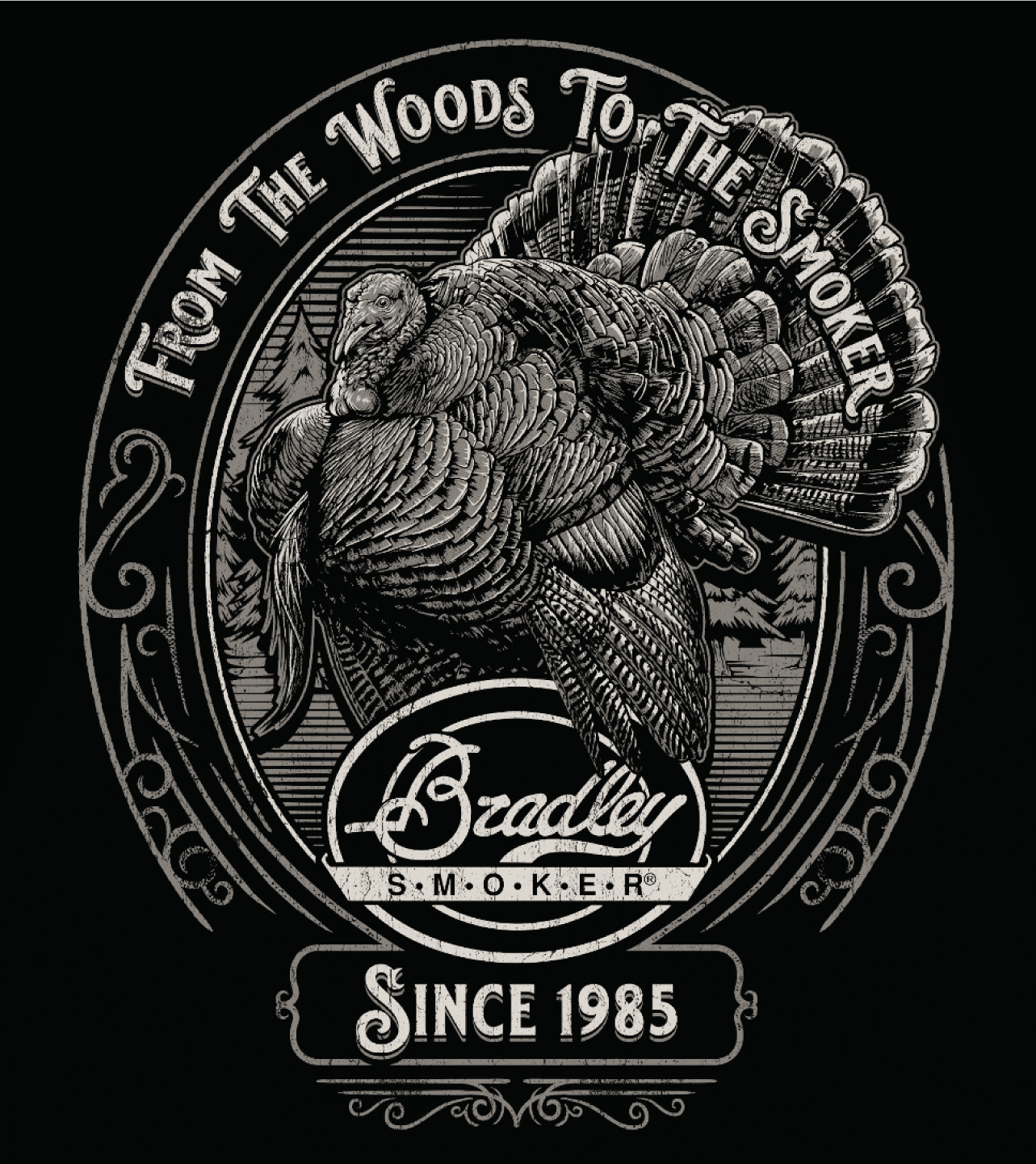 bradley-smoker-bbq-turkey-t-shirt-herren-schwarz-gr-e-l-baumwolle image 2