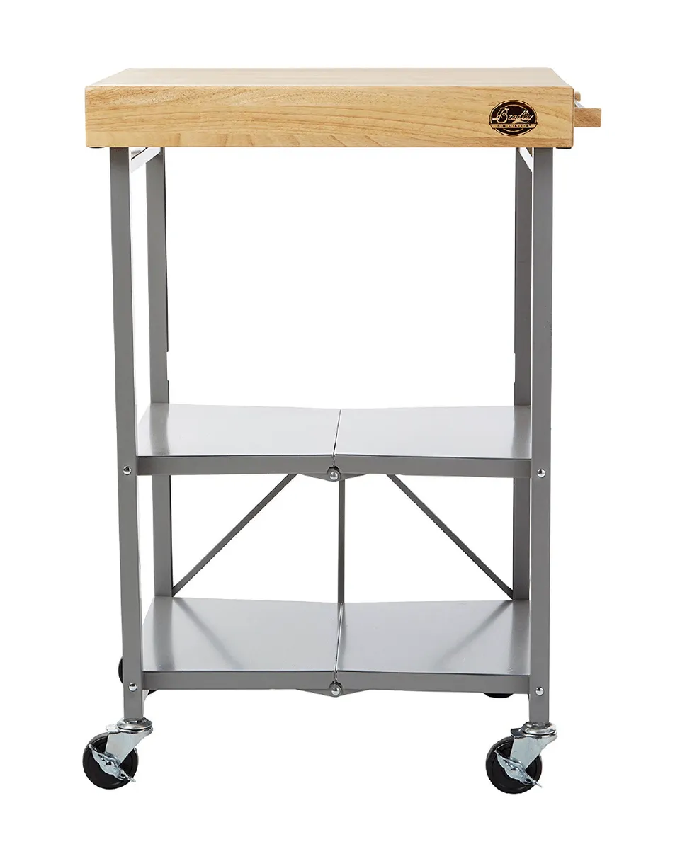 bradley-smoker-k-chenwagen-klappbar-holzplatte-grau image 1