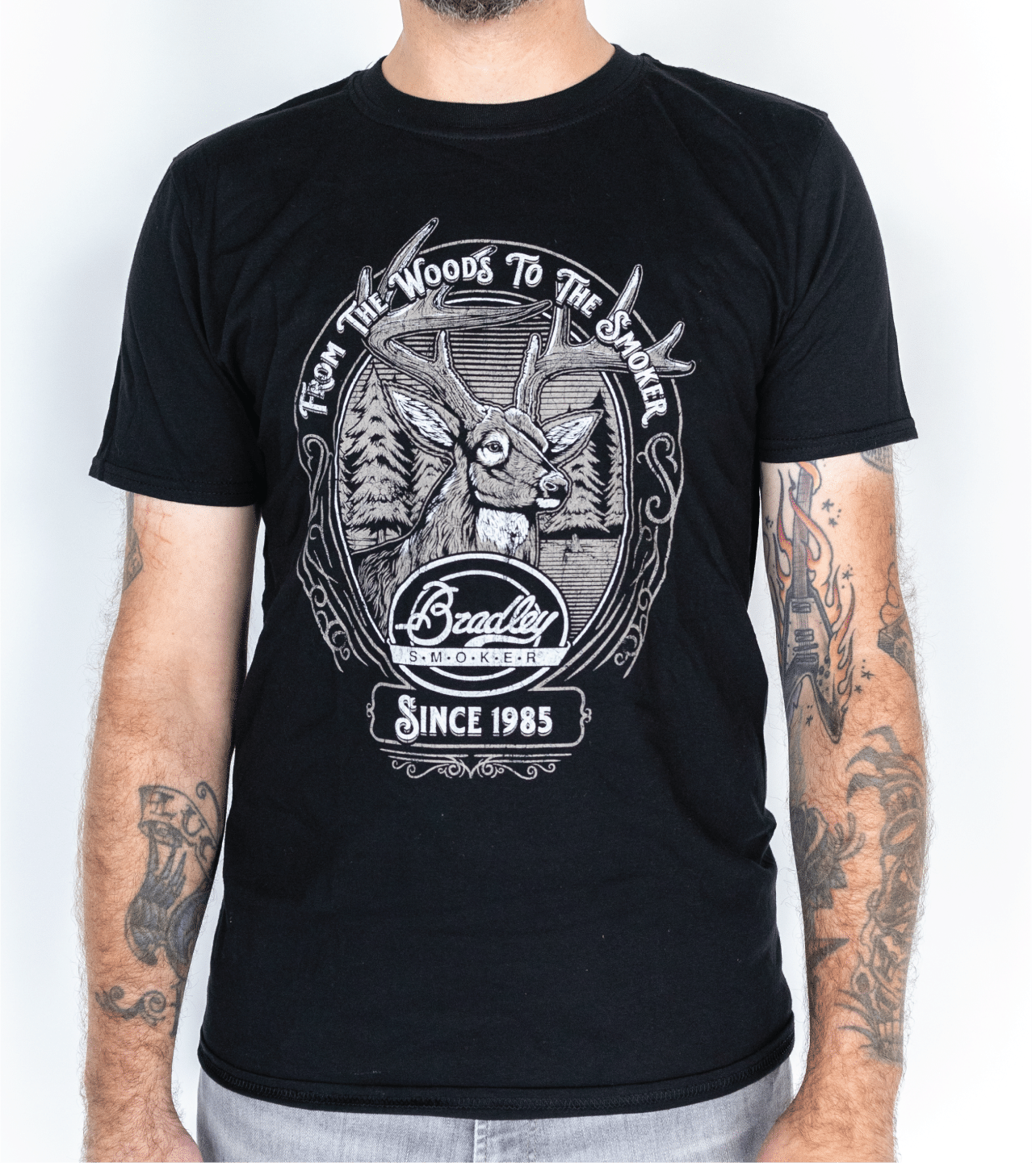 bradley-smoker-deer-t-shirt-herren-schwarz-gr-e-l image 5