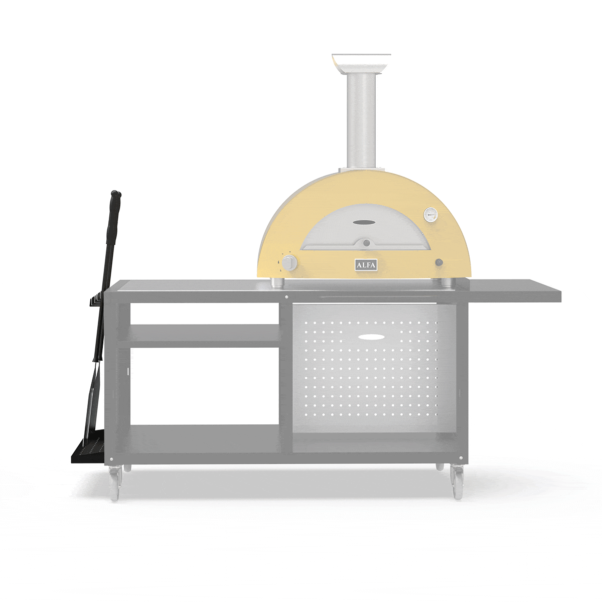 alfa-forni-zubeh-r-schaufeltr-ger-pizzaschaufel-halter-mit-schale image 2