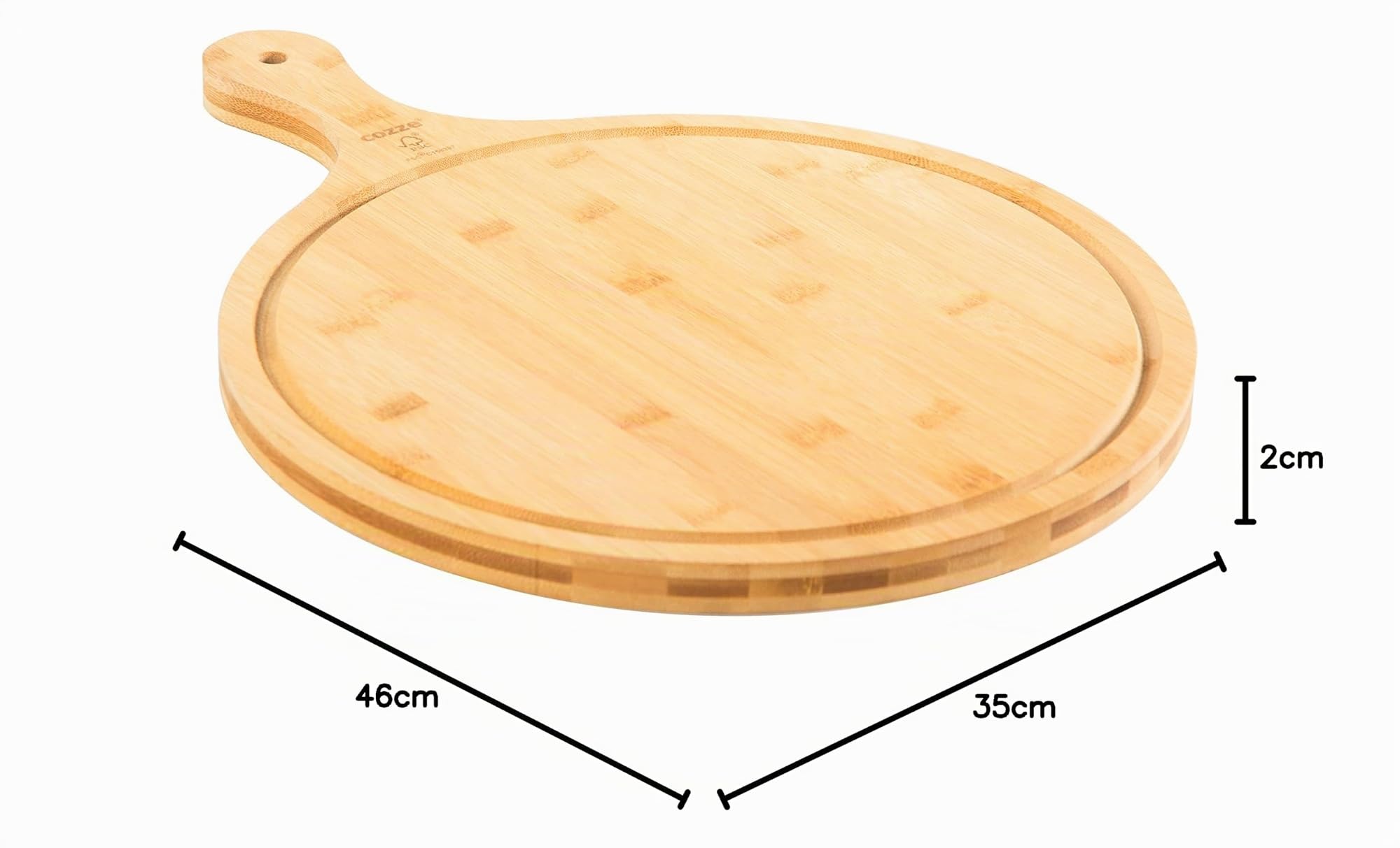 cozze-pizzabrett-bambus-35-cm-servierbrett-mit-griff image 6